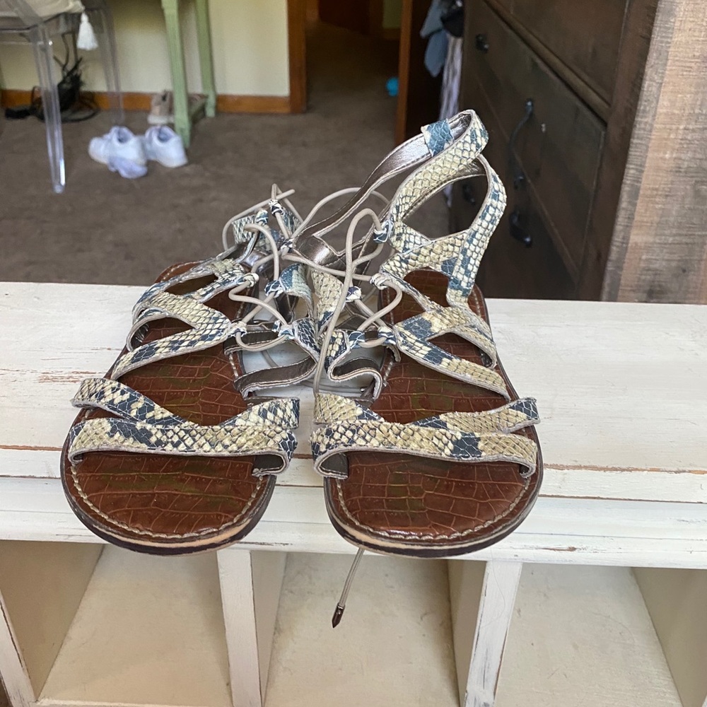 Snake skin sandals
